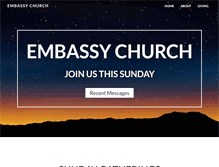 Tablet Screenshot of embassychurch.net